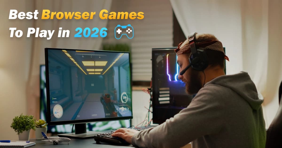 Computer Setup with best browser games in 2026.