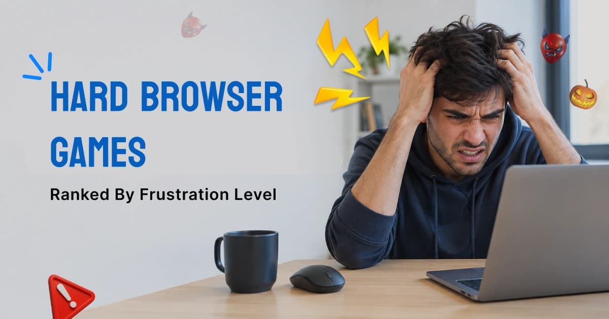 Player struggling with extremely difficult browser games