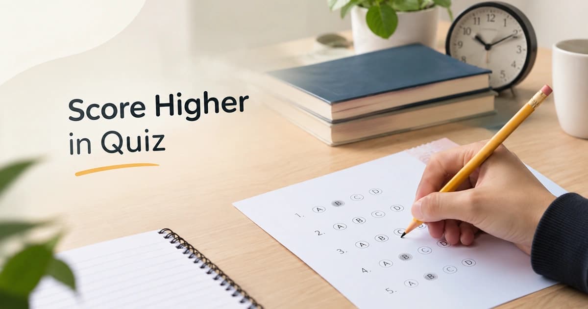 Quiz player achieving a high score using effective online quiz strategies and preparation techniques